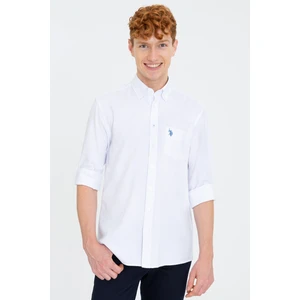 U.S. Polo Assn. Erkek Beyaz Uzunkol Gömlek 50238403-VR013