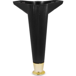 BADEM10 Mobilya Kanepe Koltuk Sehpa Ünite Ayağı 22 cm Baza Ayak (Siyah-Gold)