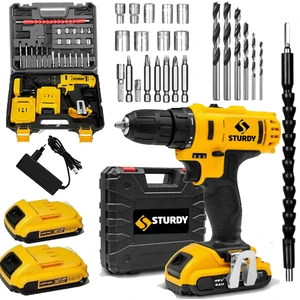 Power Tools 46VF 5mah Çift Lityum Akülü Vidalama New Technology Darbeli Matkap Seti 27 Parça