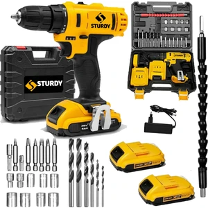 Power Tools 48 Volt 5.0 Amper DARBESİZ 24 PARÇA SETLİ Çift Akülü Şarjlı Vidalama Matkap