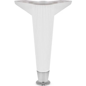 BADEM10 Mobilya Kanepe Koltuk Sehpa Ünite Ayağı 22 cm Baza Ayak (Beyaz-Krom)