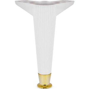 BADEM10 Mobilya Kanepe Koltuk Sehpa Ünite Ayağı 22 cm Baza Ayak (Beyaz-Gold)