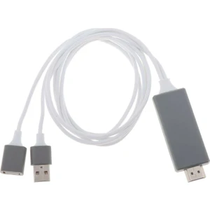 4 K USB Powered USB Için HDMI Dönüştürücü Adaptörü iPhone x / 8/8 Artı / 7 Beyaz (Yurt Dışından)