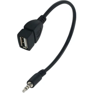 Ses Aux 3.5mm Erkek USB 2.0 Kadın Otg Dönüştürücü Adaptörü Kablosu 20 cm (Yurt Dışından)