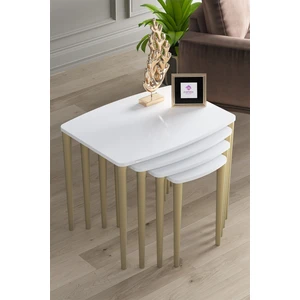 Concept Anka Serisi Mdf  1.sınıf 4 Lü Zigon Sehpa Takımı