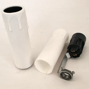 Büyük Beyaz E14 Mum Duy Dekoratif Standart Avize Ampul Duyu