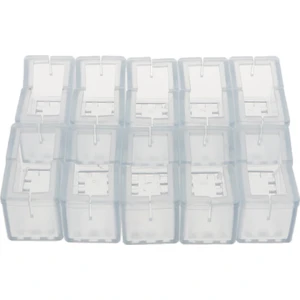 Strade Store 10 Adet Dikdörtgen Kauçuk Sandalye Bacak Kat Koruyucu, GENIŞLIK16-21MM, Uzunluk 34-42MM GENIŞLIK16-21MM Uzunluk 34-42MM