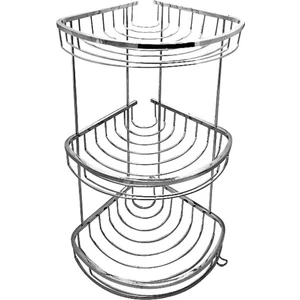 Csk Banyo Paslanmaz Pirinç 20*20 Deniz Üçlü Şampuanlık Köşe Süngerlik