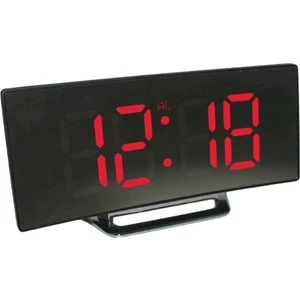 Dijital LED Saat Snooze Ayna Çalar Saat Süresi Gece Sessiz Hareketi Kırmızı (Yurt Dışından)
