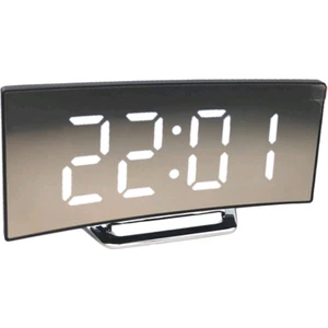 Çalar Saat Dijital LED Ekran Pil Kumandalı Ayna Gece Light-01 Beyaz (Yurt Dışından)