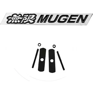 Mugen Ön Panjur Arma Siyah Yazılı Krom Arka Planlı 3D Logo