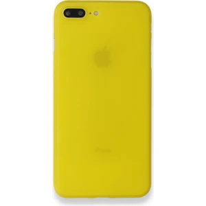 Apple iPhone 7 Plus Kılıf  A+ Ultra Ince Sert Kapak Sarı