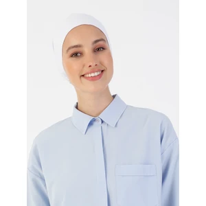 Pamuk Geniş Ebatlı Bone - Beyaz - Ecardin