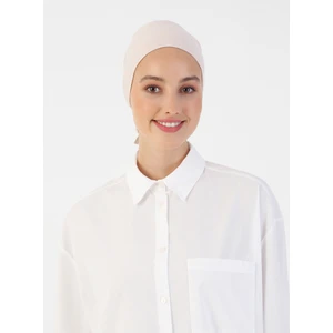 Pamuk Geniş Ebatlı Bone - Pudra - Ecardin