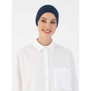 Penye Geniş Ebatlı Geçme Bone - Lacivert - Ecardin