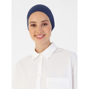 Nefes Alan Kumaş Geniş Ebatlı Bağcıklı Bone - Lacivert - Ecardin