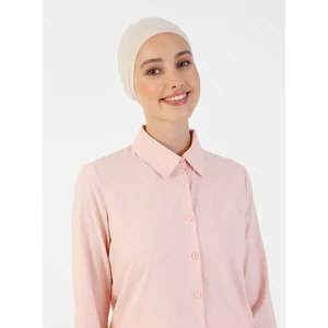 Nefes Alan Kumaş Geniş Ebatlı Bağcıklı Bone - Bej - Ecardin