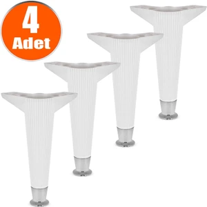 Mobilya Kanepe Koltuk Sehpa Ünite Ayağı 22 Cm Beyaz Baza Ayakları (4 Adet)