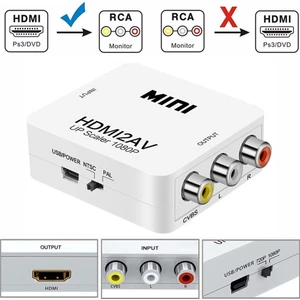 SpeedUF HDMI To Rca Av/cvsb L/r Video 1080P Mini HDMI2AV Hd Video Dönüştürücü
