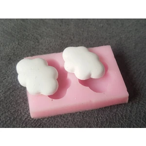 2'Li Mini Minyatür Pano Süsü 2,5cm Bulut Silikon Kalıp K-205, Kokulu Taş Sabun Alçı Mum Kalıbı