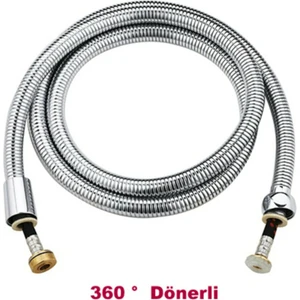 Duxxa Örgülü Spiral Deluxe Modeli 150-170 cm Kromajlı ve Döner Sistem