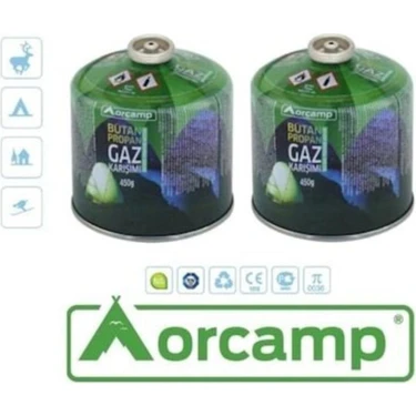 Orcamp Orgaz 450 gr Vidalı Gaz Kartuş 2li Set Tüp - Kts