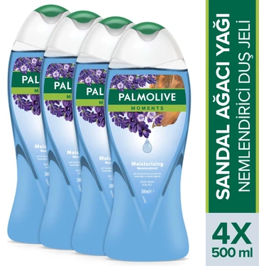 Palmolive Moments Sandal Ağacı ve Lavanta Yağları ile Nemlendirici Banyo ve Duş Jeli 500 ml x 4