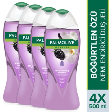 Palmolive Moments Böğürtlen ve Orkide Özleri ile Nemlendirici Banyo ve Duş Jeli 500 ml x 4