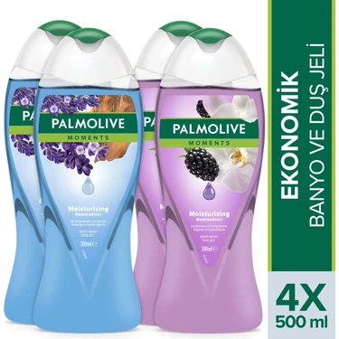 Palmolive Moments Nemlendirici Banyo ve Duş Jeli 500 ml x 4