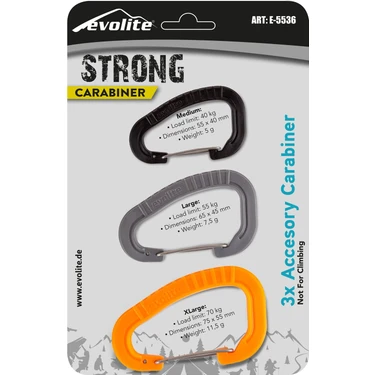 Evolite Strong 3'lü Karabina Seti -