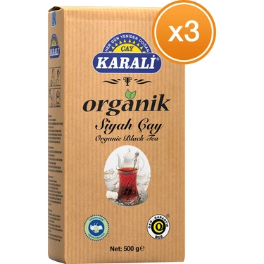 Karali Çay Organik Dökme Siyah Çay 500 gr x 3