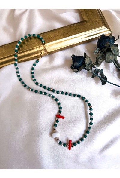 Mistero Retrobird Doris Handmade Kolye Kadın Petrol
