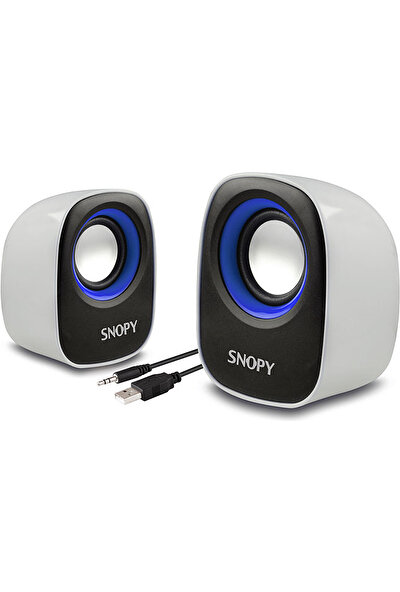 Snopy Sn-120 2.0 Beyaz/Mavi Usb Speaker