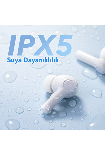 Anker SoundCore R100 TWS Bluetooth Kablosuz Kulaklık - IPX5 Suya Dayanıklı - A3981 - Beyaz