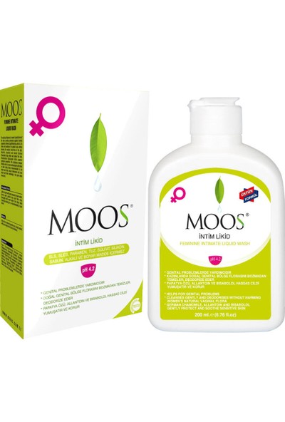 Moos Intim Likid - Genital Bölge Temizleyici Jel 200ml