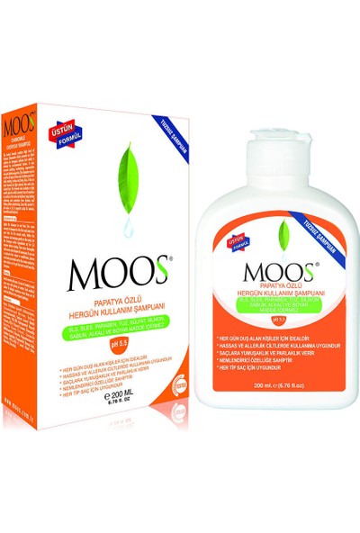 Moos Papatya Özlü Hergün Kullanım Şampuanı 200 ML