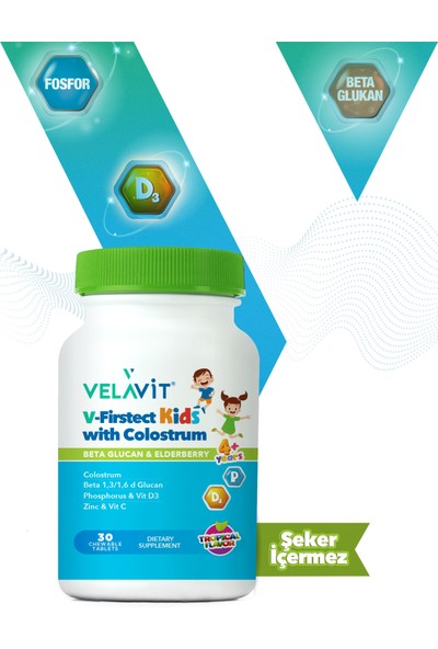 Velavit V-Firstect Kids With Colostrum 30 Tablet