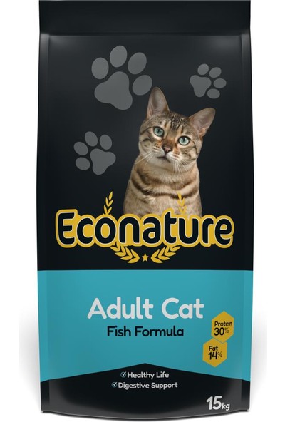 Econature Balıklı Yetişkin Kedi Maması 15 Kg