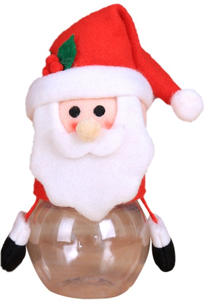 Eternal Şeker Kavanoz Plastik Şeffaf Noel Hediyeleri Çanta Santa Elk Kardan Adam Şeker Depolama Şişesi Çocuklar Için