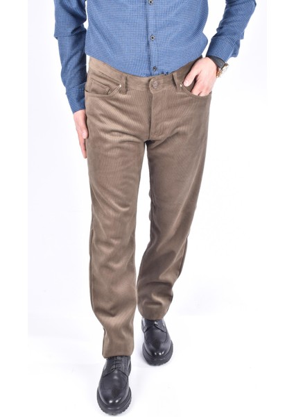 6015 Polarlı Slimfit Kadife Pantolon/bej/52 modelleri