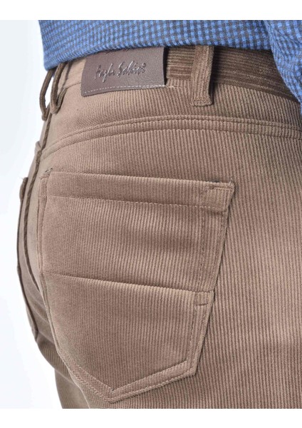 6015 Polarlı Slimfit Kadife Pantolon/bej/52 indirimleri