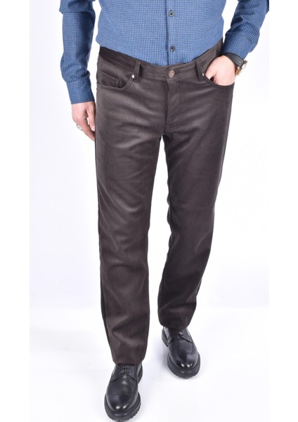 6015 Polarlı Slimfit Kadife Pantolon/kahverengi/50 modelleri