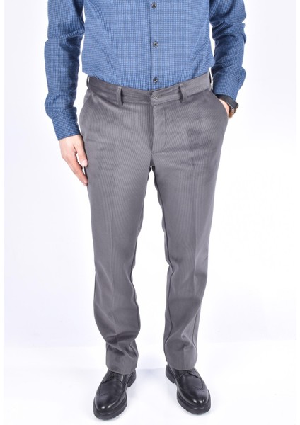 6016 Polarlı Kadife Pantolon/gri/46