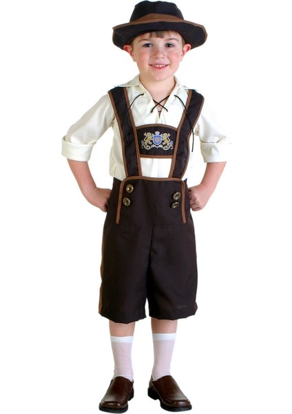 Cadılar Bayramı Kostüm Çocuk Bira Kostüm Oktoberfest Suits, Boyutu: Xl, Bel: 80 Cm, Elbise Uzunluğu: 62CM, Uzun Pantolon: 49CM, Önerilen Yükseklik: 145-160 cm (Yurt Dışından)