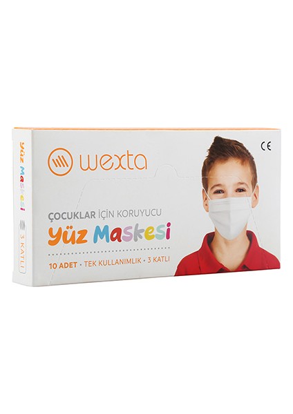 STL3PLY 10LU Meltblown Filtreli Desenli Çocuk Koruyucu Yüz Maskesi