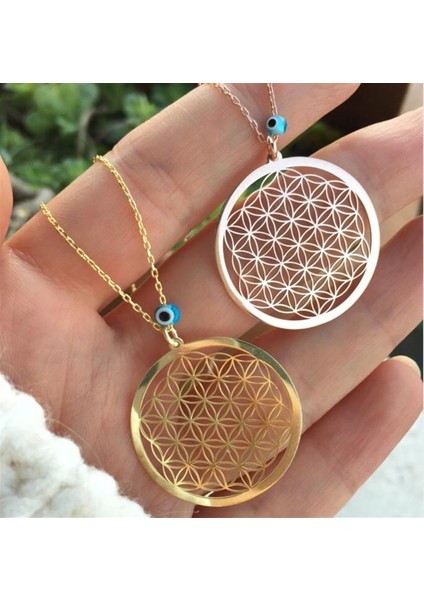 Kadın Nazar Boncuklu Yaşamçiçeği Kolye