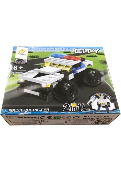 Farbu Parçalı Setler Araç Serisi 2 In 1 City Police Racing Car SP4652 123-86 fiyatları