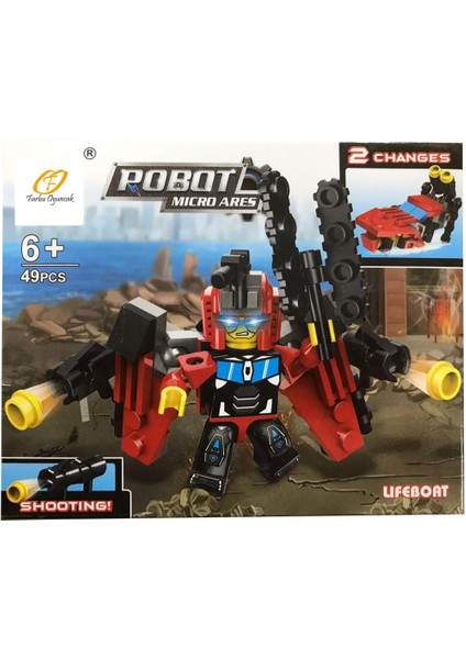 Farbu Parçalı Setler Araç Serisi 2 In 1 Robot Micro Ares Lifeboat SP4650 123-106