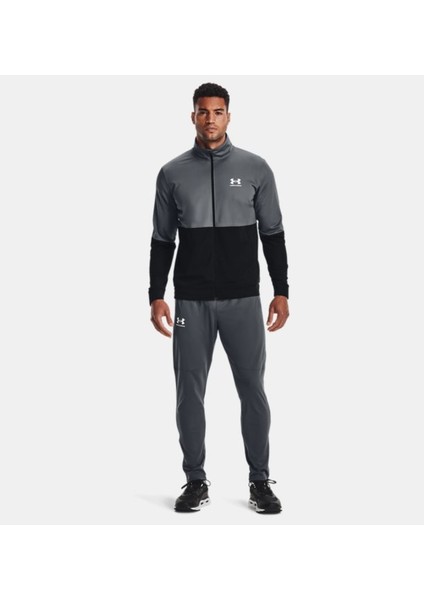 Under Armour Ua Pique Track Jacket Gri Erkek Eşofman Üstü 1366202-012