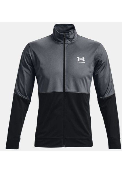 Under Armour Ua Pique Track Jacket Gri Erkek Eşofman Üstü 1366202-012